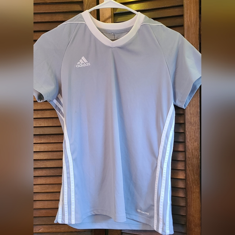 Baby blue Adidas jersey